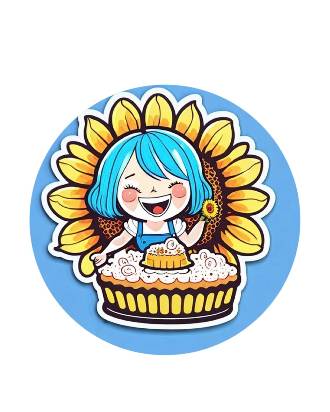 The Tiny Baker sunflower logo